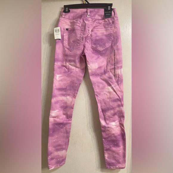 Black Heart Pastel Sky Print Super Skinny Jeans Size 5 - Picture 2 of 4